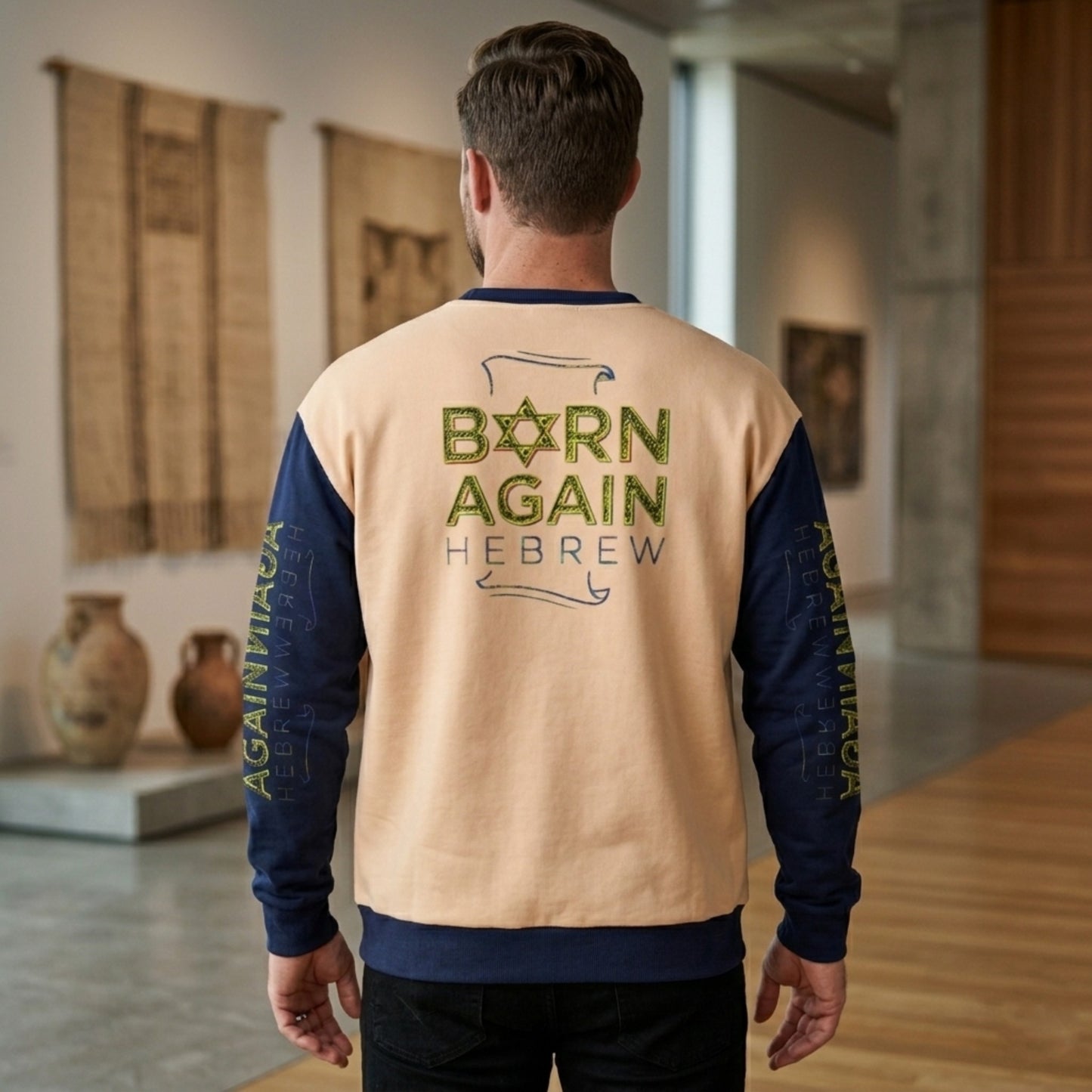 Born Again Hebrew 01-01 Designer Heavyweight Oversized Unisex Sweatshirt