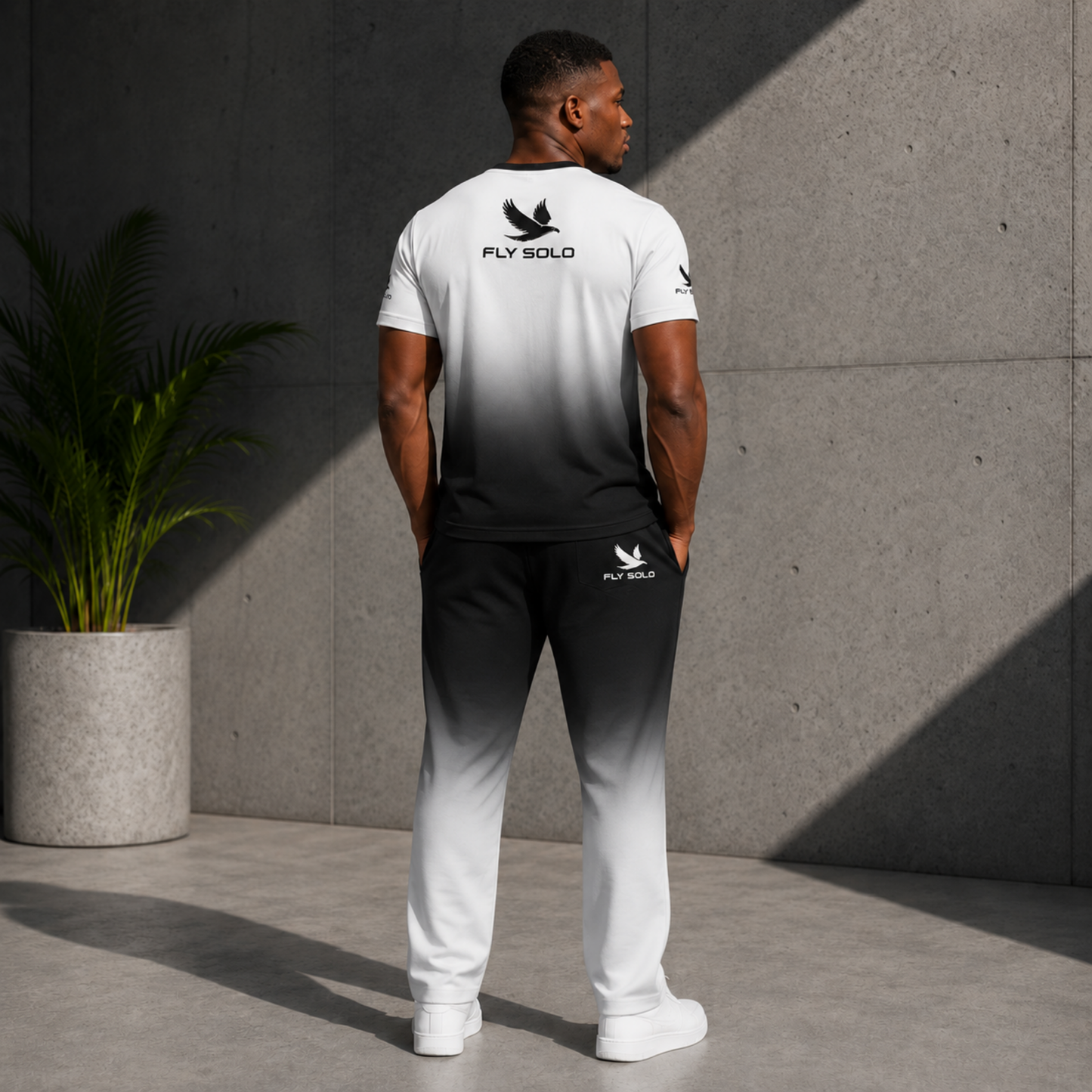 "Fly Solo" Night/Day | Men's Cotton Sweatpants