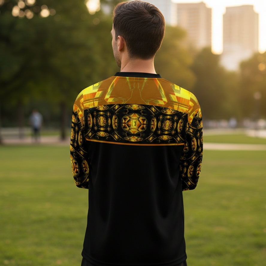 Hebrew World 01-03 Sacred Stillness Psalm 46:10 Men's Hockey Jersey