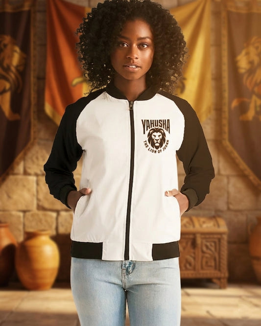 Yahusha-The Lion of Judah 02-01 Women's Bomber Jacket