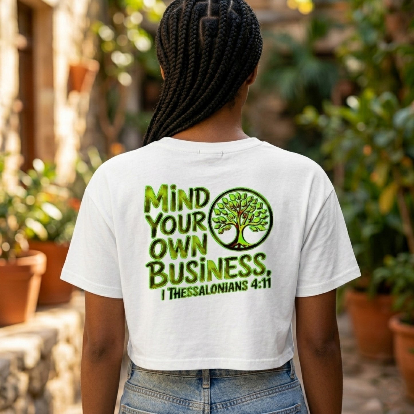 "Mind Your Own Business" (01-01) | Cotton Crop Top | 3 colors