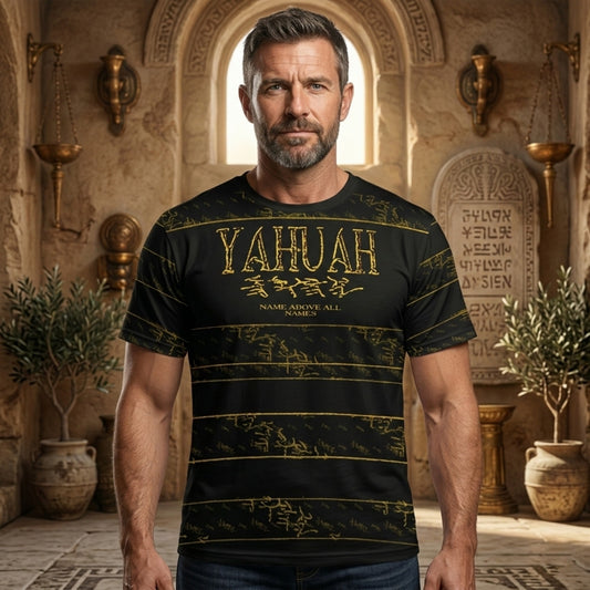 Yahuah-Name Above All Names 01-03 Black Designer Unisex T-shirt