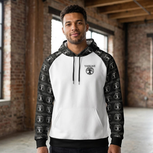 Yahuah: Tree of Life (02-05) - The Dualism Refined | Men's Raglan Hoodie
