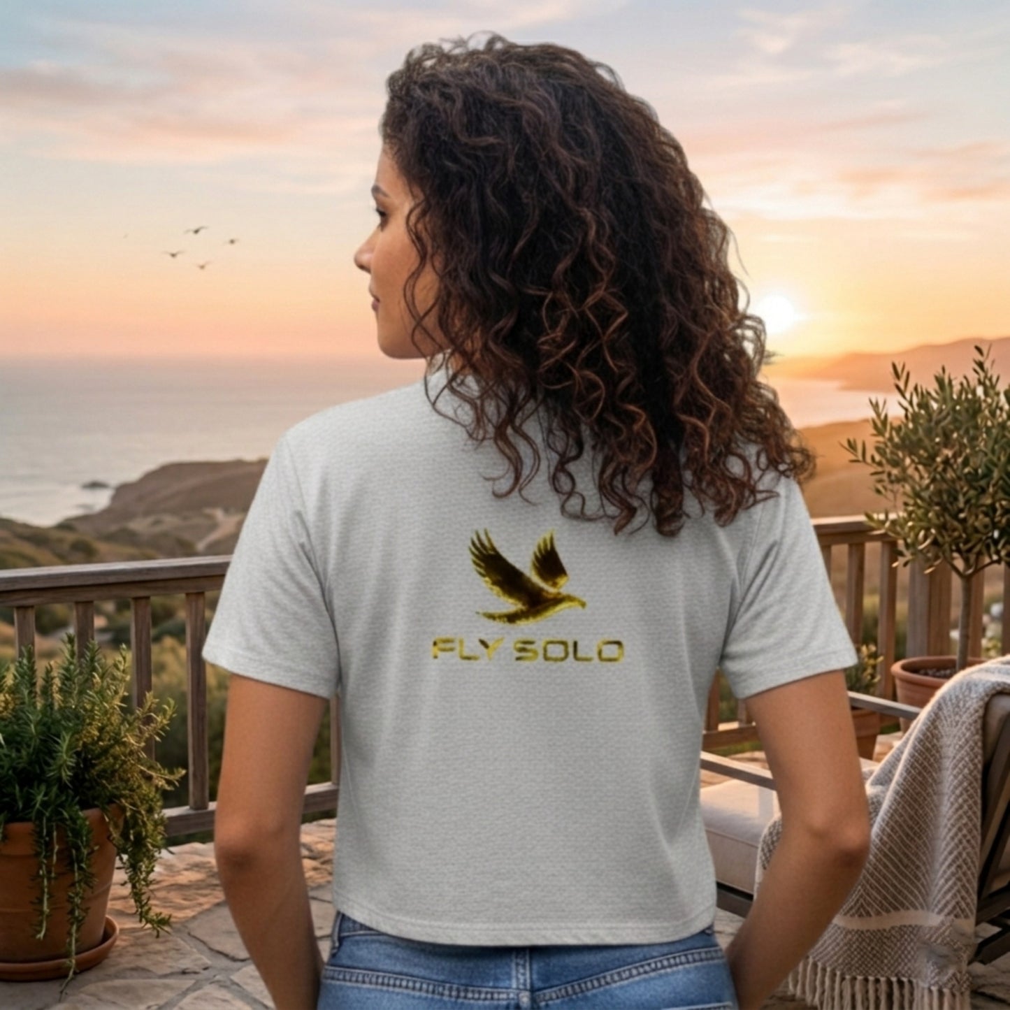 Unity in Solitude (01) "Fly Solo" | Flowy Crop Top | 8 colors