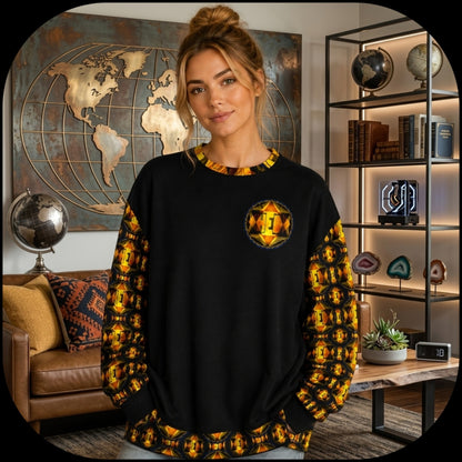 Hebrew World 01-02 Royal Radiance Heavyweight Oversized Unisex Sweatshirt