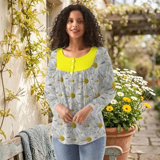 TRP Floral Print 08: English Daisies 01 Babydoll Top