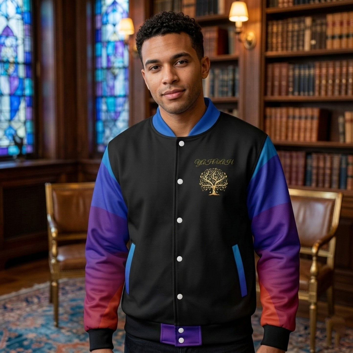 Yahuah: Tree of Life (01-02) - Royal Raiment | Varsity Jacket | Hebrew Streetwear
