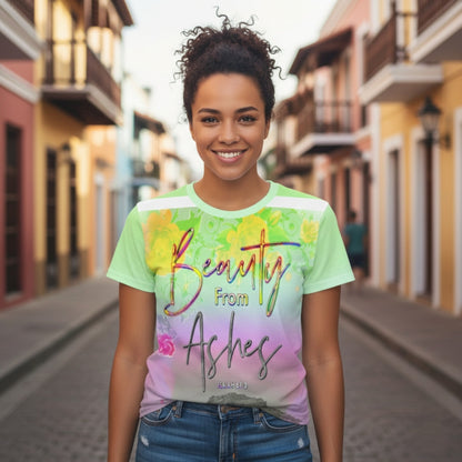 Redemption & Hope 01: Beauty From Ashes Ladies Designer T-shirt