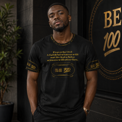 "Be 100" (01) | Men's Cotton Blend Tee
