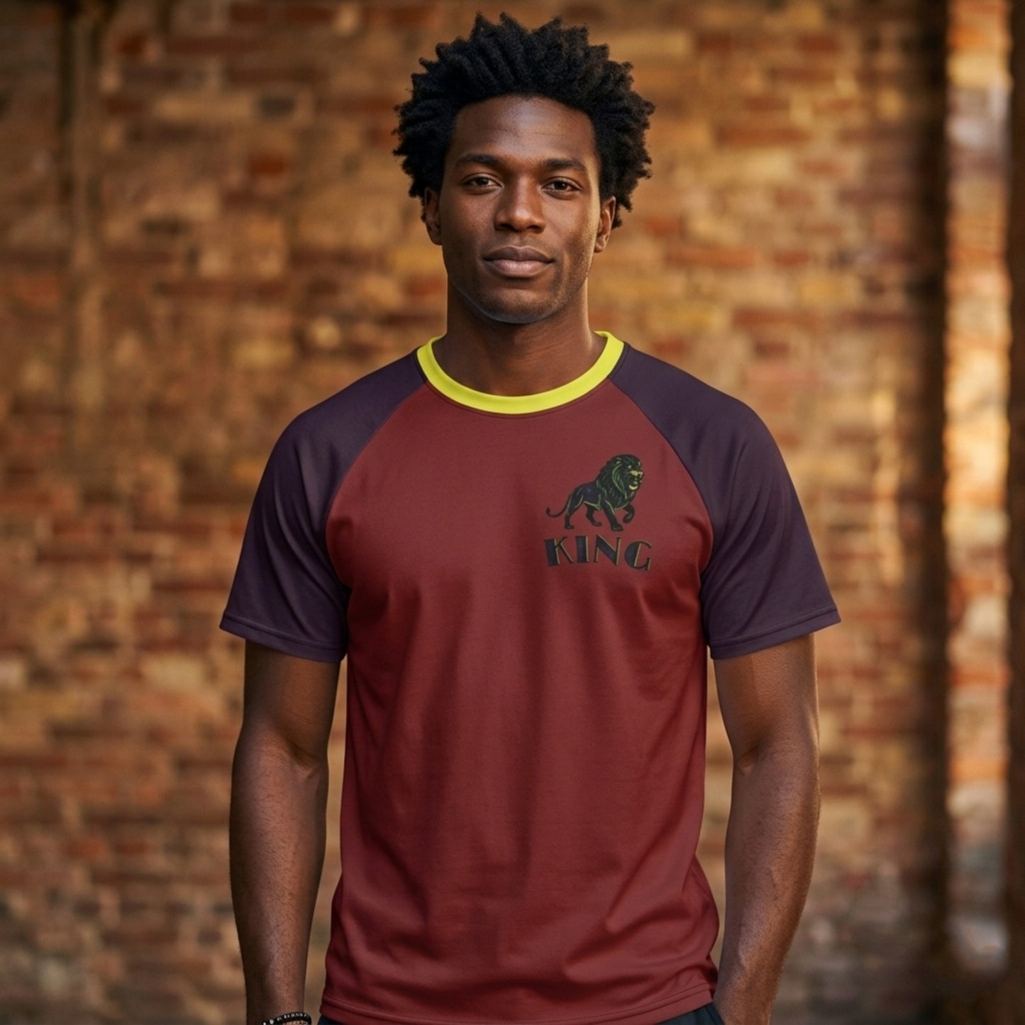 KING 01-02 Men's Designer Raglan T-shirt