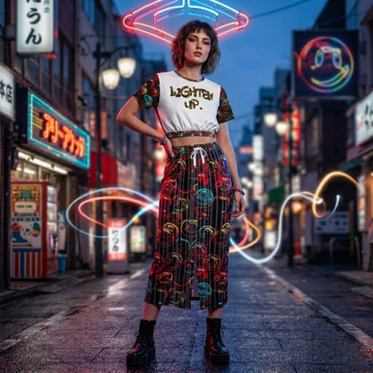 "Lighten Up" (01) | Cropped Sweatshirt and Pocket Maxi Skirt