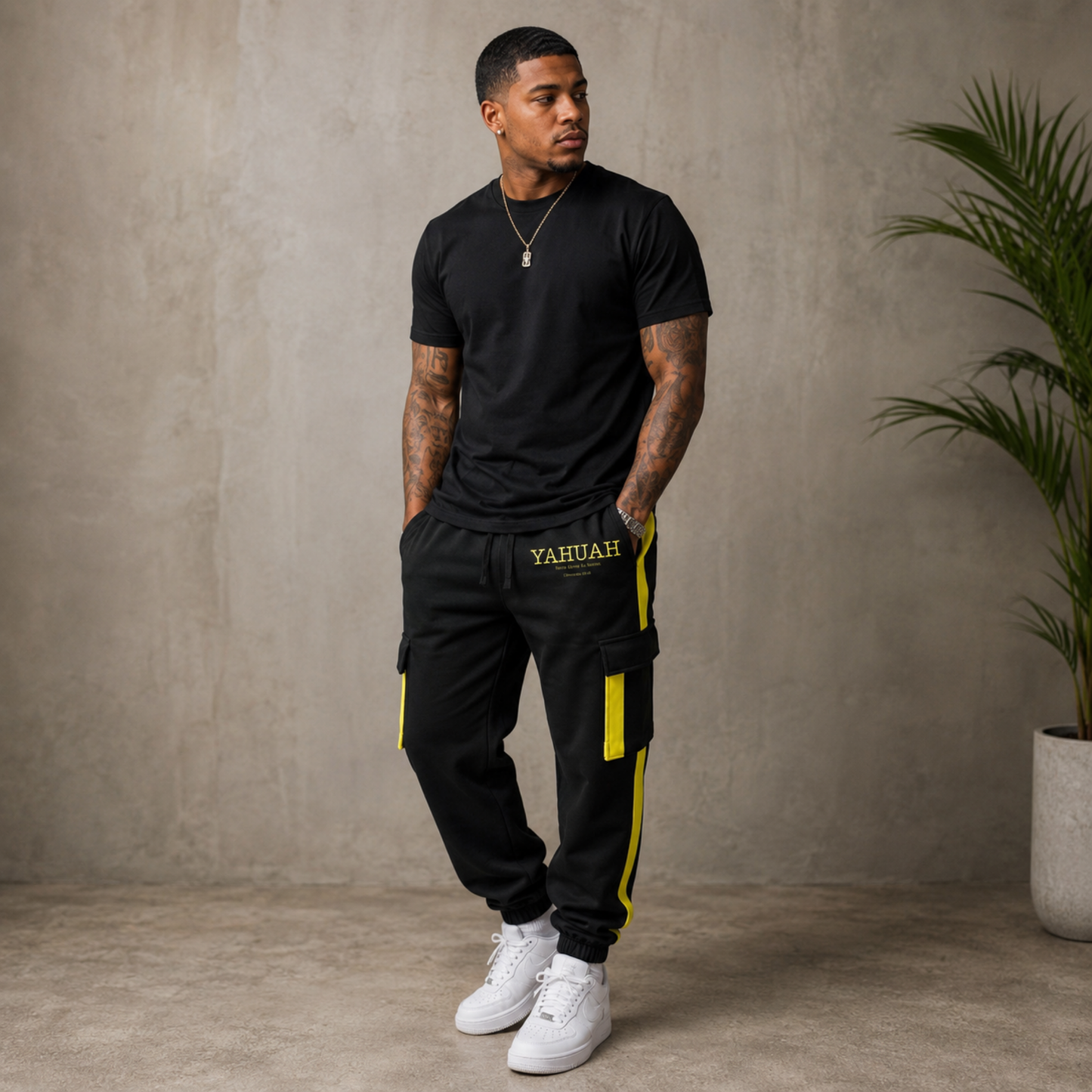 Yahuah: Name Above All Names (02-02) | Unisex Triblend Fleece Cargo Joggers