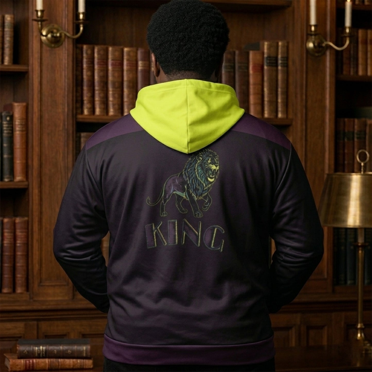 KING 01-01 Men's Designer Athletic Plus Size Zip Hoodie