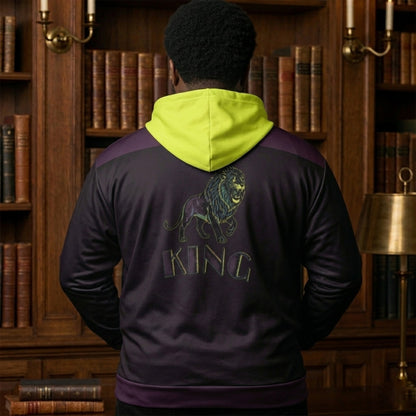 KING 01-01 Men's Designer Athletic Plus Size Zip Hoodie