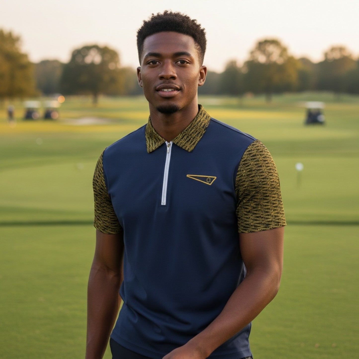The Flag of David | Men's Zip Placket Polo | 7 colors
