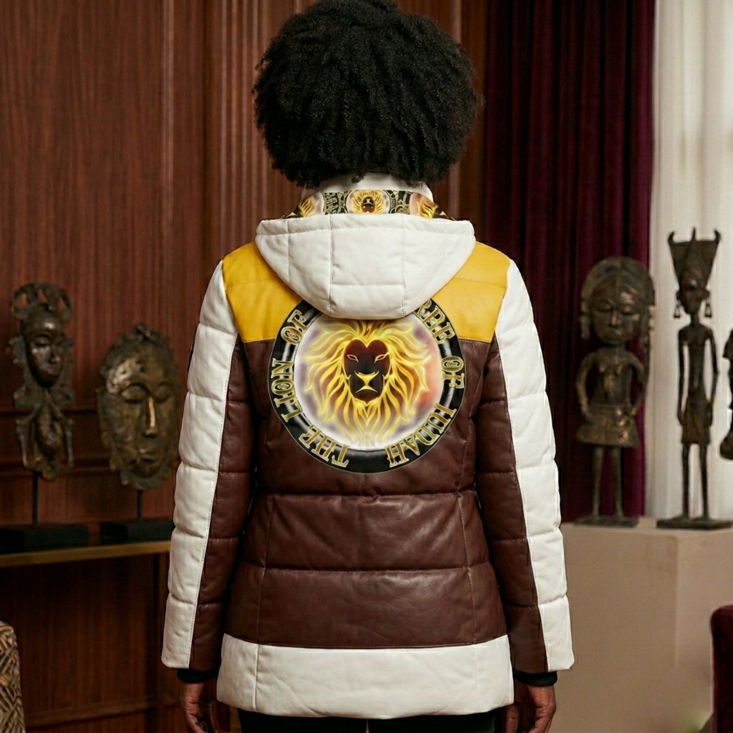 Yahusha-The Lion of Judah 03-01 Women's Puffer Jacket