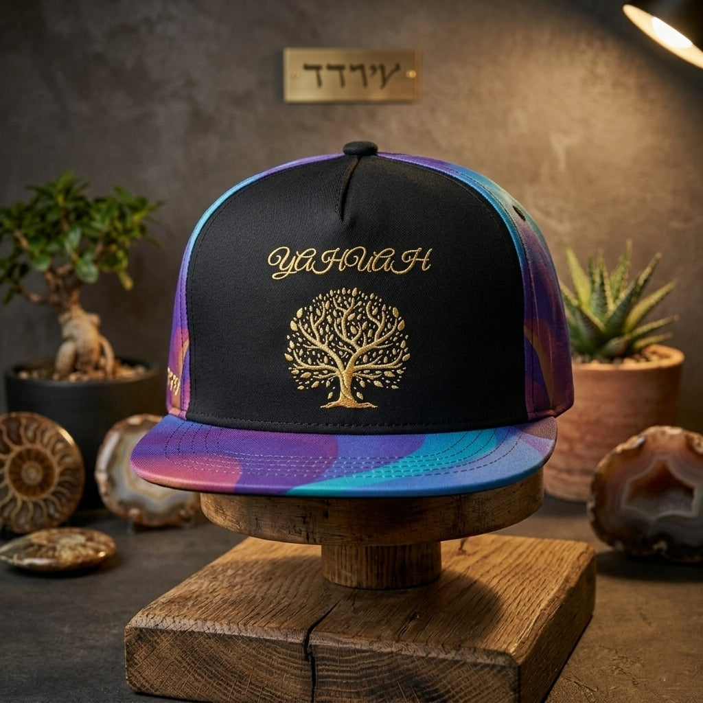 Yahuah: Tree of Life (01-02) - Royal Raiment | Peaked Snapback Cap