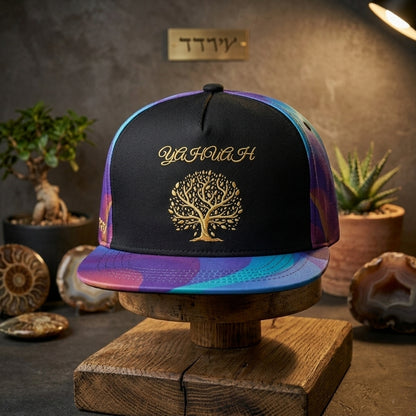 Yahuah: Tree of Life (01-02) - Royal Raiment | Peaked Snapback Cap