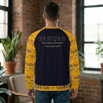 Yahuah-Name Above All Names 02-01 Men's Raglan Sweatshirt