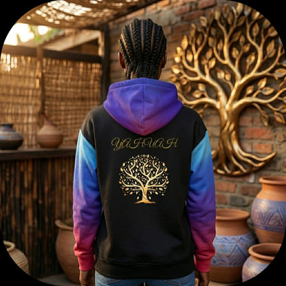 Yahuah: Tree of Life (01-02) - Royal Raiment | Unisex Heavyweight Oversized Fleece Hoodie