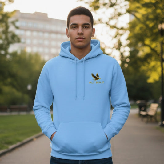 Outspoken Designs 03-01 "Fly Solo" Designer Hanes Men's Pullover Hoodie (11 colors)