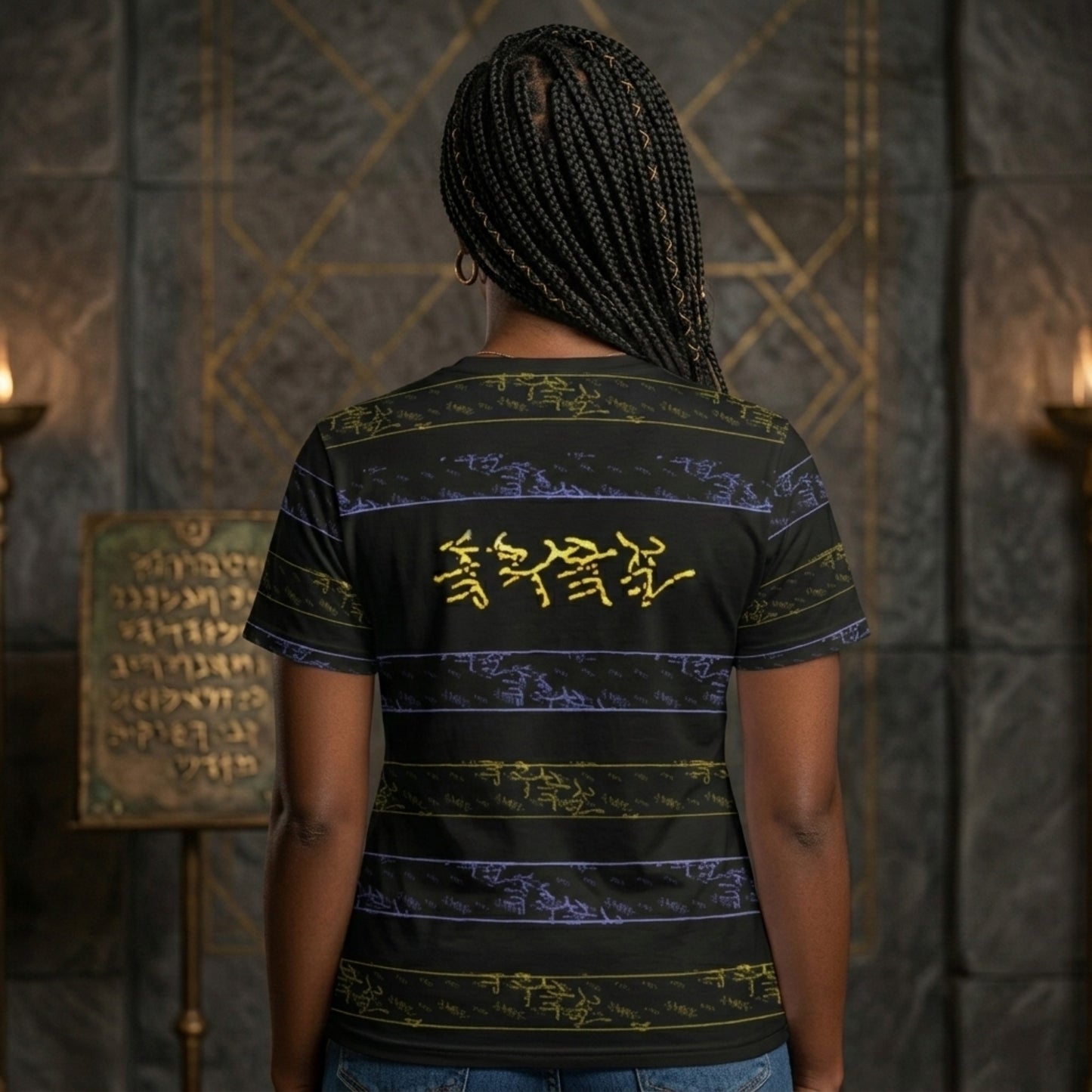 Yahuah-Name Above All Names 01-03 Purple+Blue Designer Unisex T-shirt