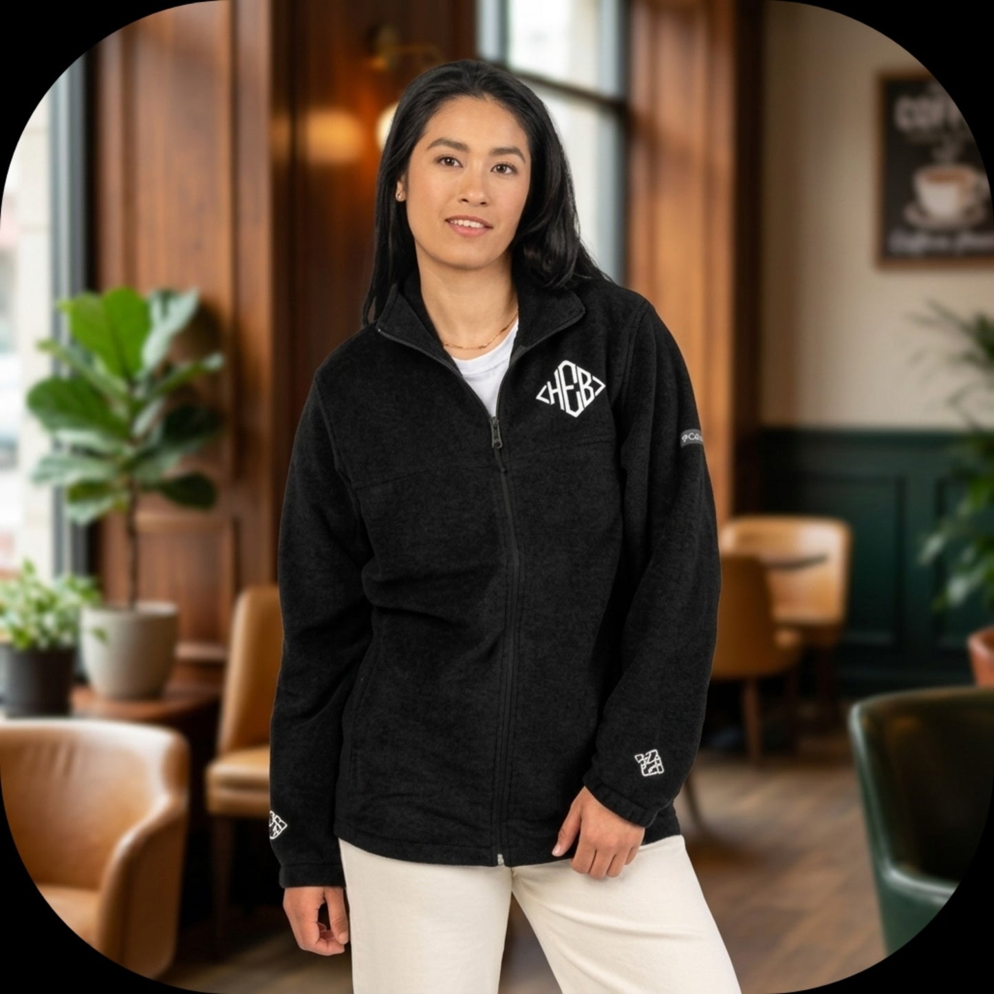 Hebrews 01-03 Designer Columbia Embroidered Unisex Fleece Track Jacket (3 colors)
