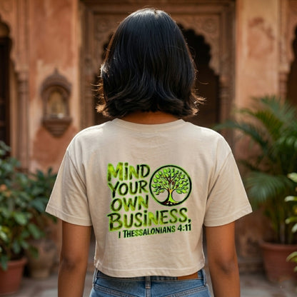 "Mind Your Own Business" (01-01) | Cotton Crop Top | 3 colors