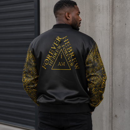 I AM HEBREW 03-01 Men's Bomber Jacket with Sleeve Pocket