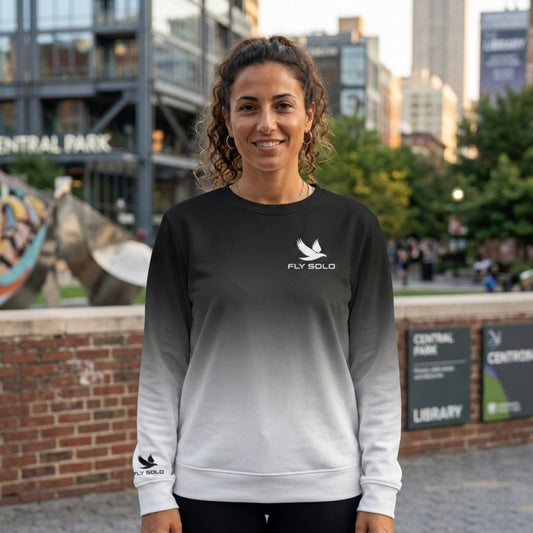 Outspoken Designs 03-03 "Fly Solo Night/Day" Women's Drop Shoulder Sweatshirt