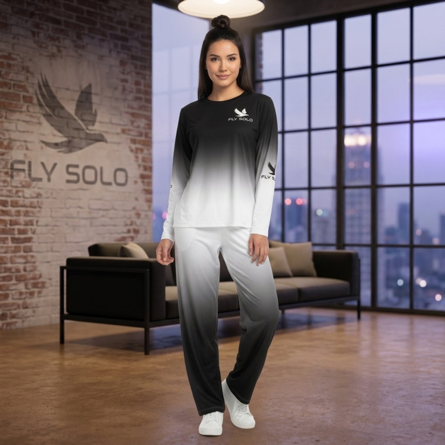 "Fly Solo" Night/Day | Women's Lounge Tee and Joggers