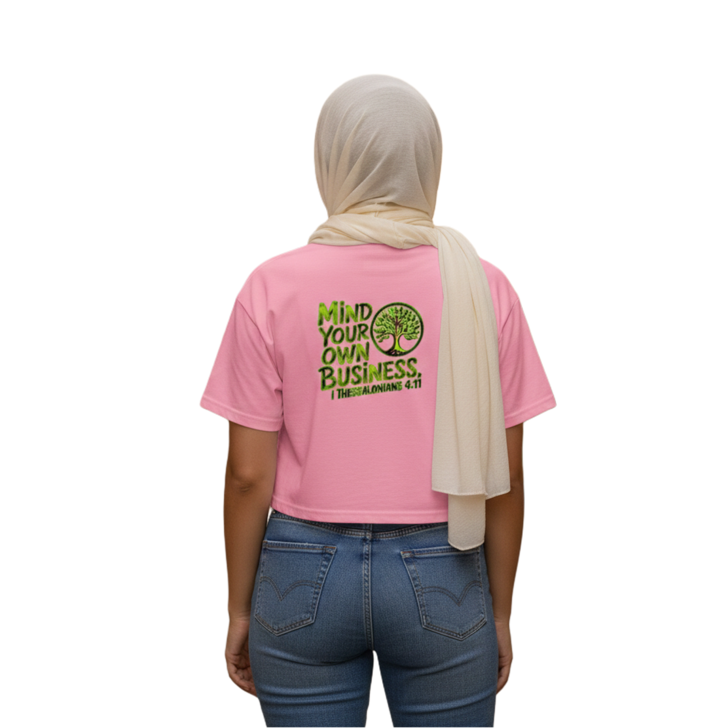 Outspoken Designs 06-02 "Mind Your Own Business" Designer AS Colour Crop Top (5 colors)