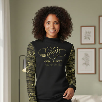Truth Illustrated 04-01 Designer Mock Neck Slim Fit Sweatshirt