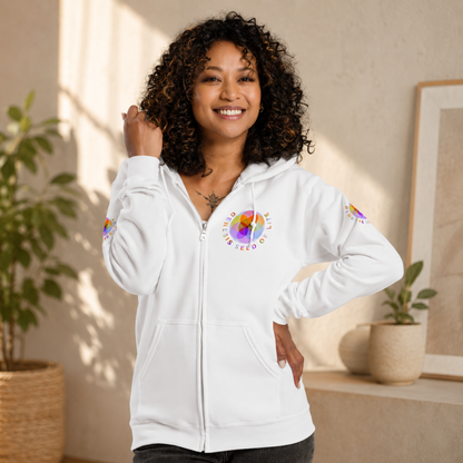 Sacred Geometry: Genesis Seed of Life 01-01 Designer Gildan Unisex Heavy Blend Zip Hoodie