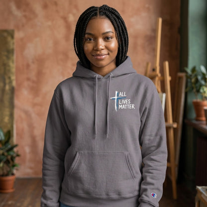 Outspoken Designs 04-02 "All Lives Matter" Designer Champion S700 Unisex Hoodie (2 colors)
