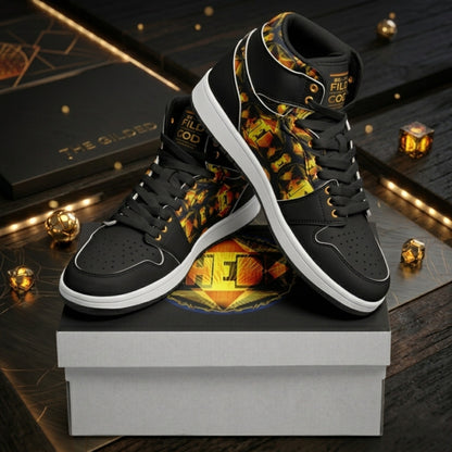 Hebrew World 01-02 Royal Radiance PU Leather High Top Sneakers