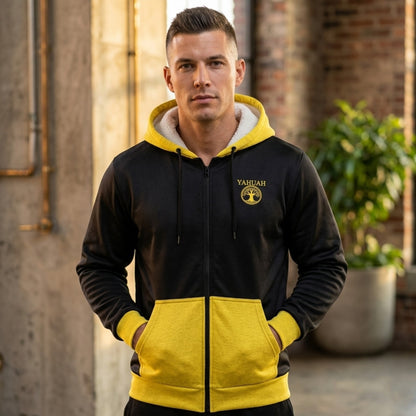 Yahuah: Tree of Life (02-01) - The Covenant Seal | Microfleece Unisex Zip Hoodie