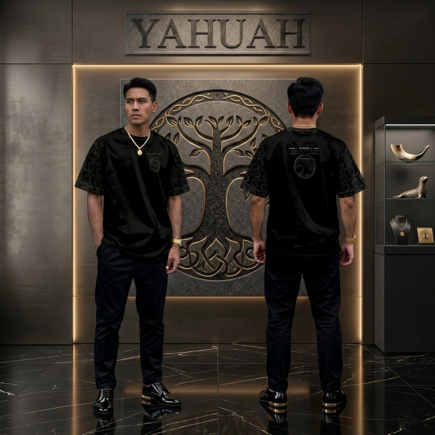 Yahuah: Tree of Life (02-04) - The Etched Testimony | Men's Drop Shoulder Tee