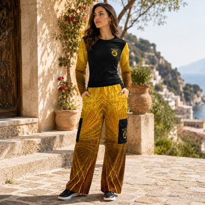 Yahuah: Tree of Life (02-02) - The Firmament Radiance | Women's Cargo Sweatpants