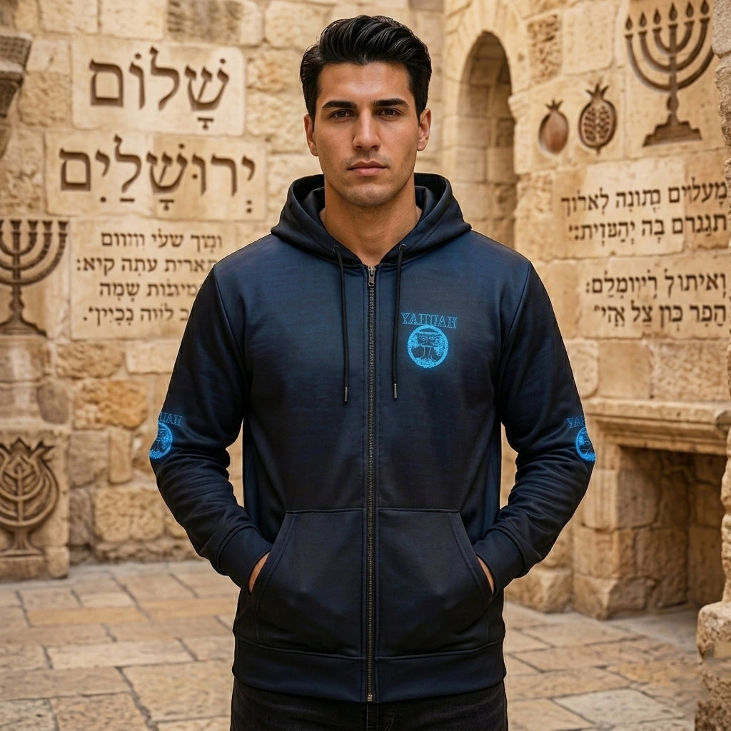 Yahuah: Tree of Life (02-03) - The Living Ruach | Unisex Athletic Zip Hoodie