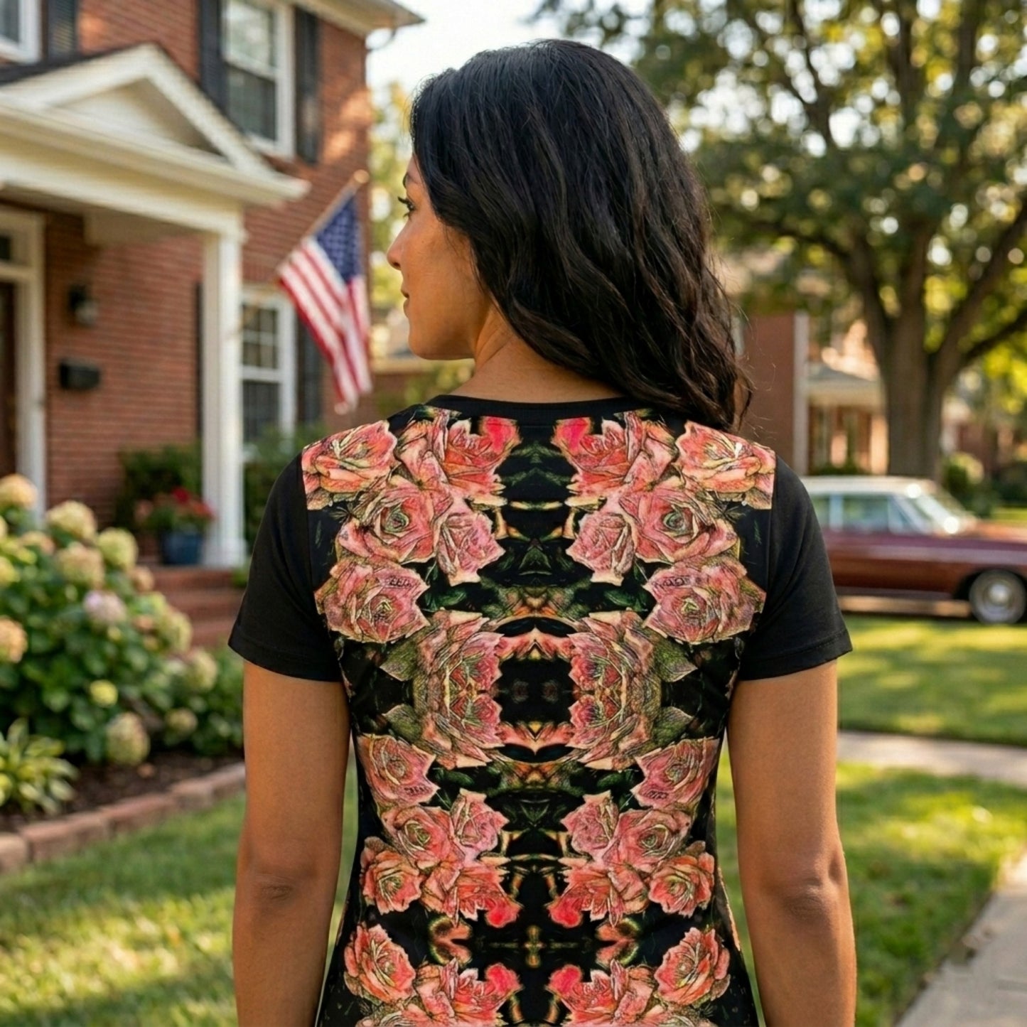 Floral Embosses (06-01): Adom - The Physical Mirror | Scoop Neck Tee