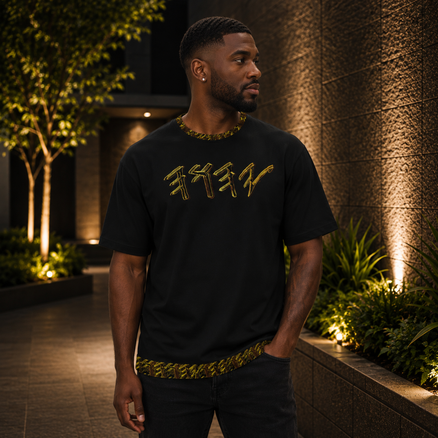 Paleo-Synthesis (01-01): Molten Kinetic Yahuah | Men's Tee