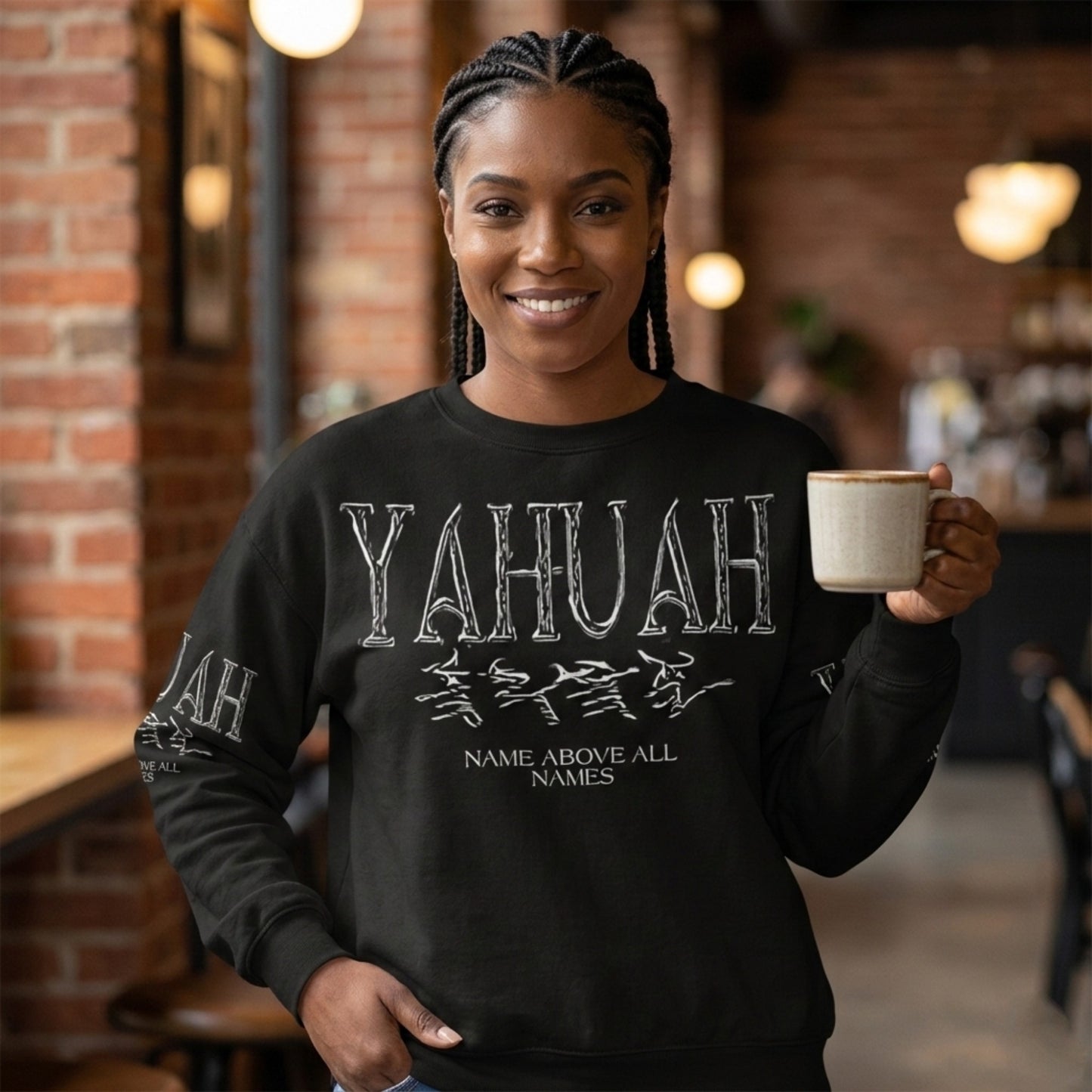 Yahuah-Name Above All Names 01-01 Ladies Designer Sweatshirt