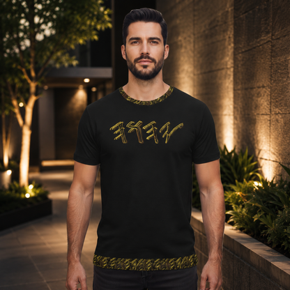 Paleo-Synthesis (01-01): Molten Kinetic Yahuah | Men's Tee