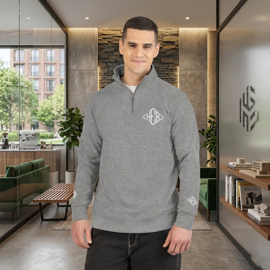 Hebrews 01-03 Designer Cotton Heritage Embroidered Fleece 1/4 Zip Unisex Sweatshirt (2 colors)