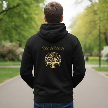 Yahuah-Tree of Life 01-01 Designer Unisex Cotton Hoodie