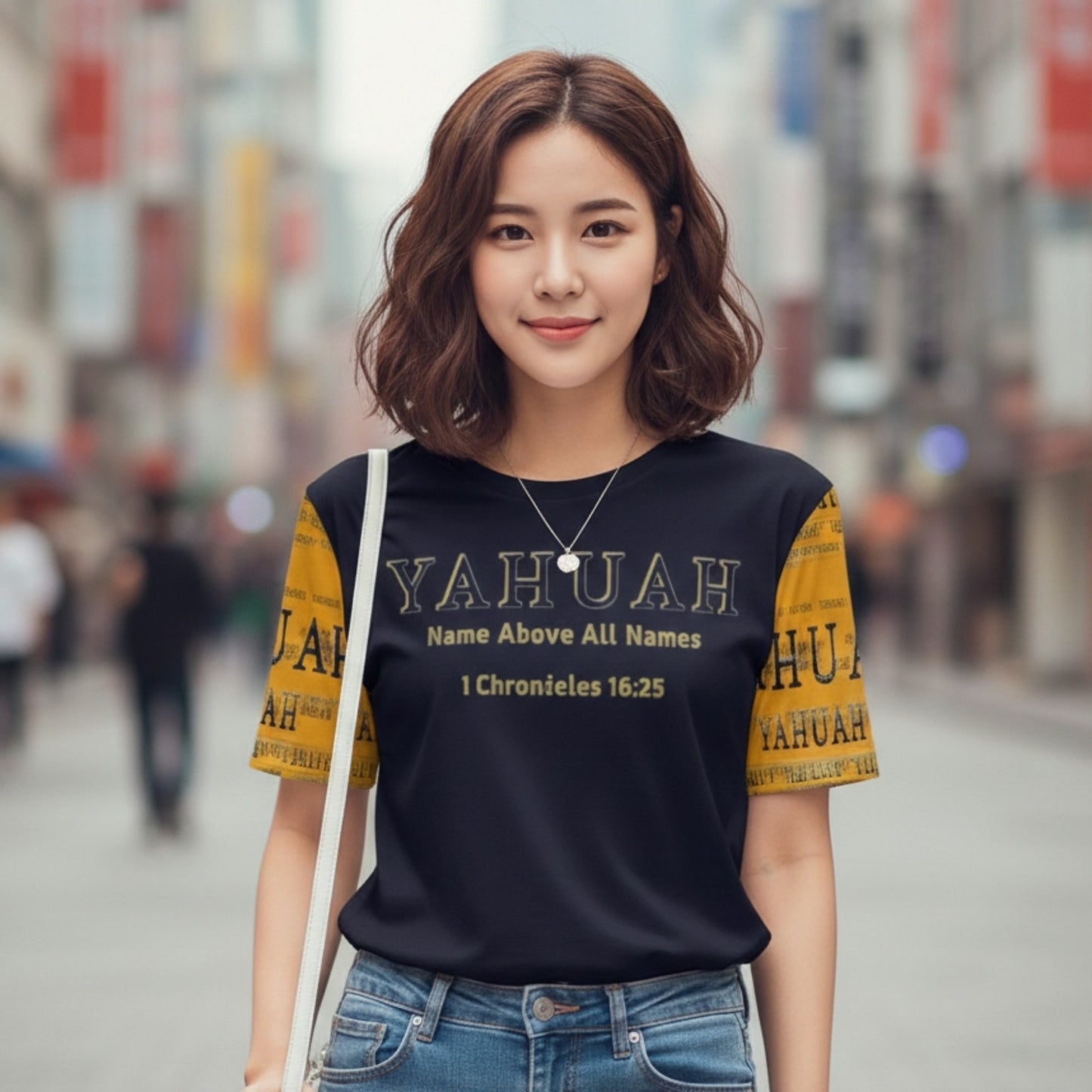 Yahuah-Name Above All Names 02-01 Ladies Designer T-shirt