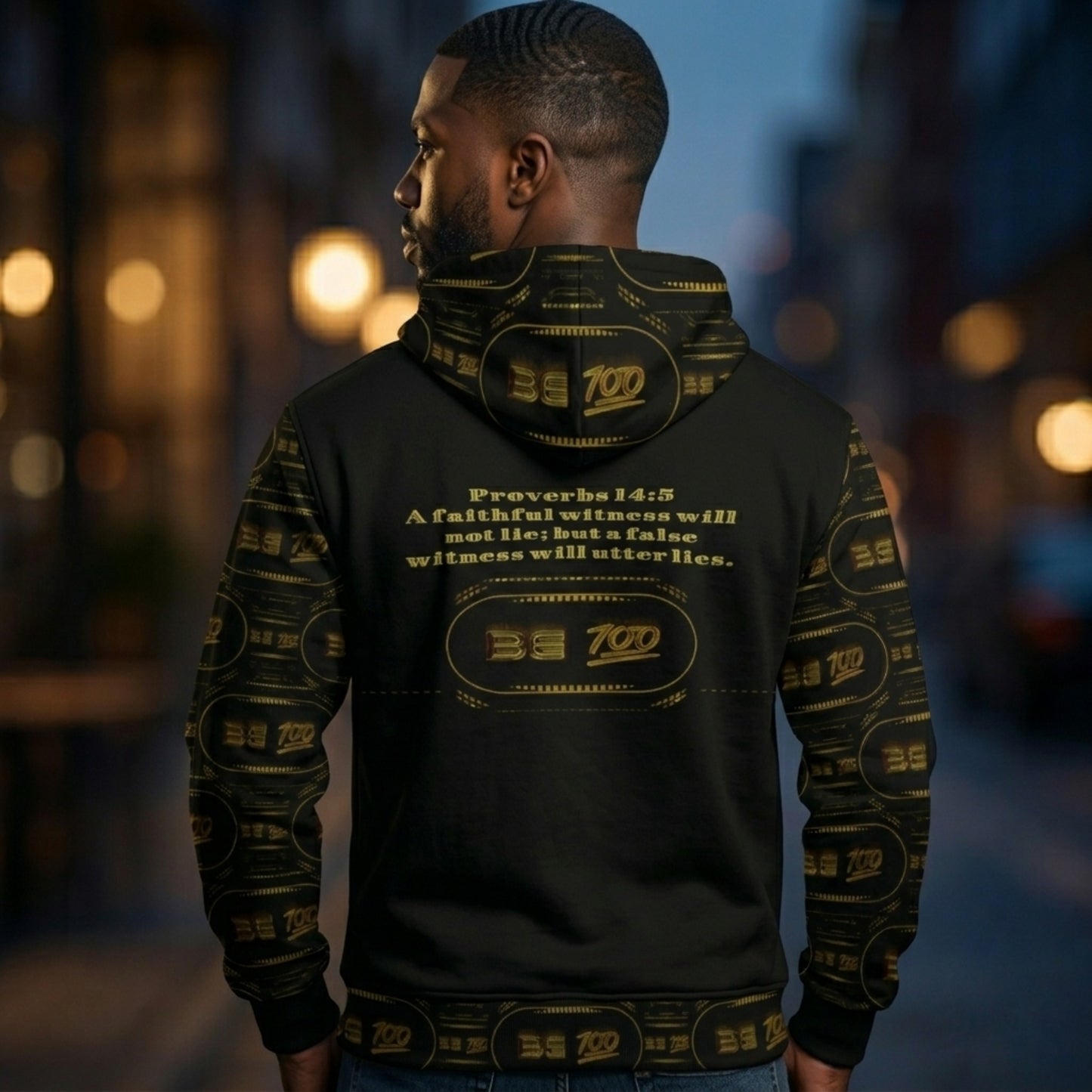 "Be 100" (01) | Men's Zip Hoodie