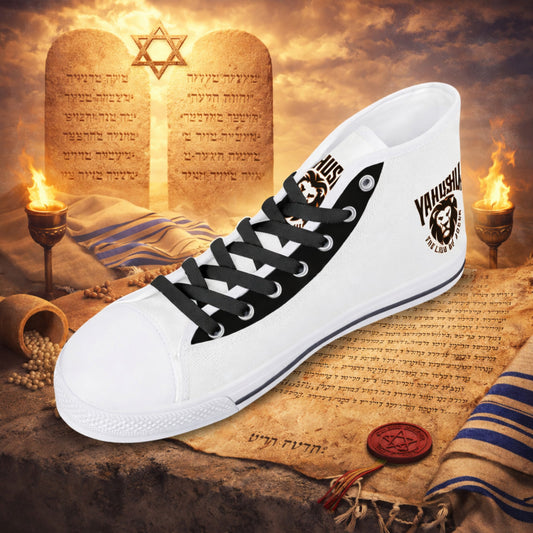 Yahusha: The Lion of Judah (02) | Men's High Top Canvas Sneakers