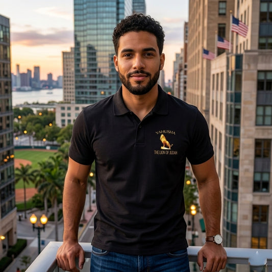 Yahusha-The Lion of Judah 01 Designer B&C Collection Unisex Premium Polo Shirt